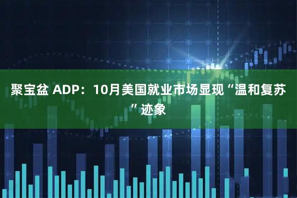 聚宝盆 ADP：10月美国就业市场显现“温和复苏”迹象